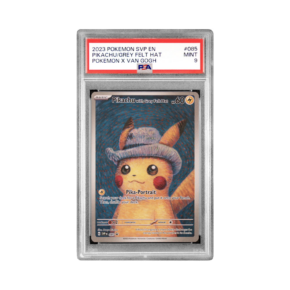 Pikachu with Felt Grey Hat (Van Gogh) PSA 9